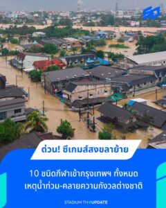 #StadiumUpdate วิกฤตน้ำท่วม ส่อย้าย 10 ชนิดกีฬา ซีเกมส์-สงขลา โยกเข้ากรุงเทพฯ ทั้งหมด มนตรีซีเกมส์ เตรียมนำเรื่องเสนอต่อที่ประชุมคณะกรรมการซีเกมส์ วันที่ 27 พ.ย.นี้ จากสถานการณ์น้ำท่วมหนักในภาคใต้ โดยเฉพาะจังหวัดสงขลา 1 ใน 3 เจ้าภาพซีเกมส์ครั้งที่ 33 ร่วมกับกรุงเทพฯ และ – facebook.com